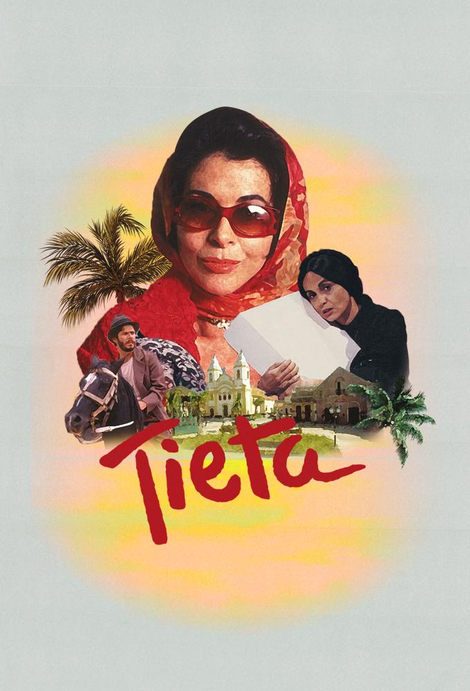Capa promocional de Tieta, novela de 1989, com Betty Faria e o título da obra